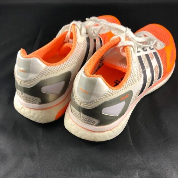 NEW ADIDAS Adios Boost Racing Flasts 6.5 US 38 EU Orange Grey White - Picture 4 of 13